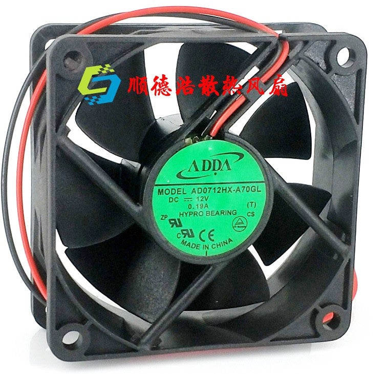 ADDA AD0712HX-A70GL 12V 0.19A 2wires Cooling Fan ADDA AD0712HX-A70GL 12V 0.19A 2wires Cooling Fan